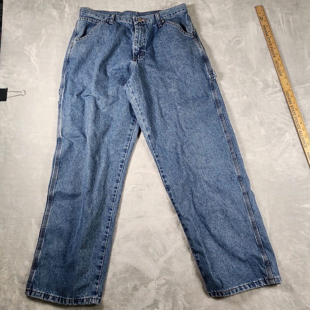 Wrangler Carpenter Denim Jeans 32x30 Western Workwear Straight Leg Blue